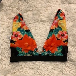 ASOS floral swim top